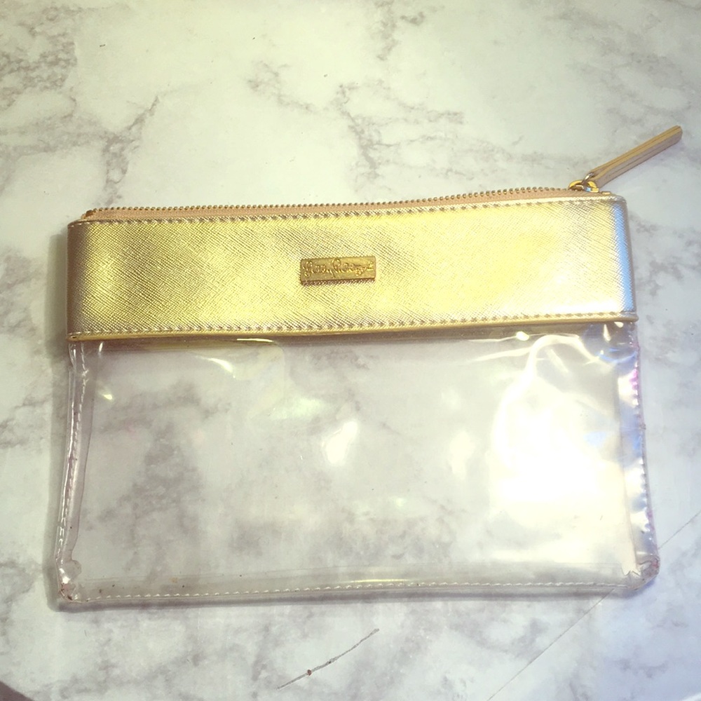 Lilly Pulitzer clear cosmetic case